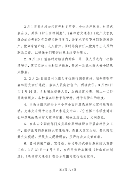 乡镇清明森林防火实施工作方案.docx