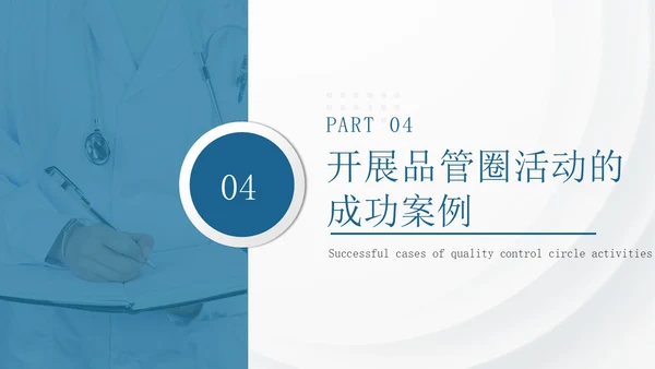 深蓝色微粒体风品管圈活动在护理质量管理中的应用PPT模板品管圈医疗质量管理品管圈