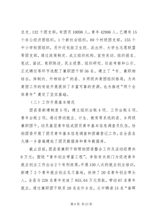 团县委基层团组织建设工作自查报告.docx