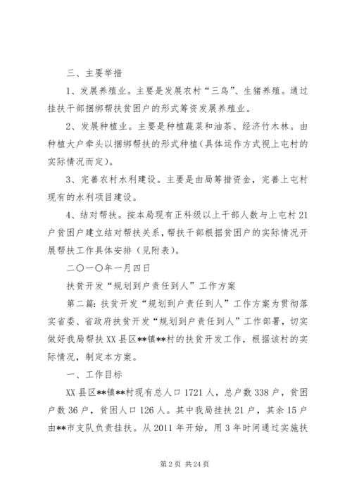 扶贫开发“规划到户责任到人”工作方案.docx