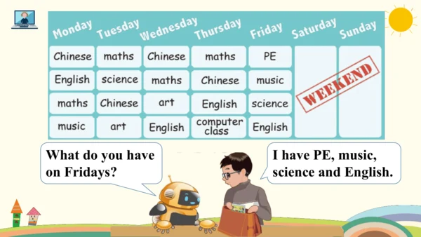 Unit 2 My week Part A Let's learn & Let's play课件（共