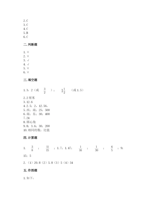 2022人教版六年级上册数学期末测试卷（培优b卷）.docx