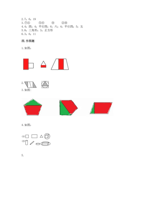 人教版一年级下册数学第一单元 认识图形（二）测试卷审定版.docx