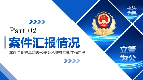 蓝色大气公安警察特警武警网络民警PPT模板