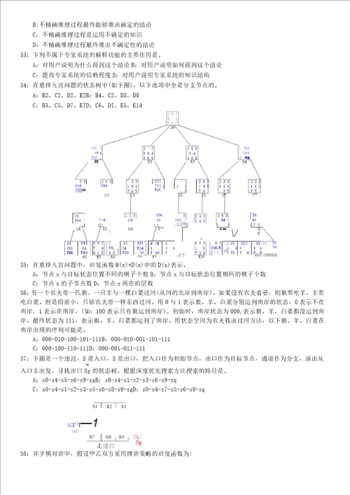 大学计算机专业人工智能试题与答案