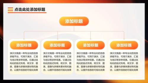 橙黄色渐变简约风大学生自我介绍PPT模板