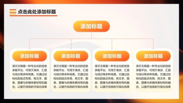 橙黄色渐变简约风大学生自我介绍PPT模板