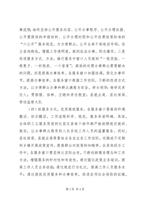 人保局行风建设整改工作方案.docx