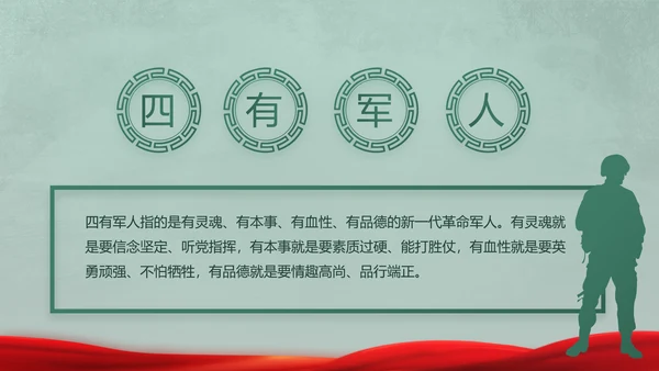 迷彩风格八一部队军事训练动态PPT
