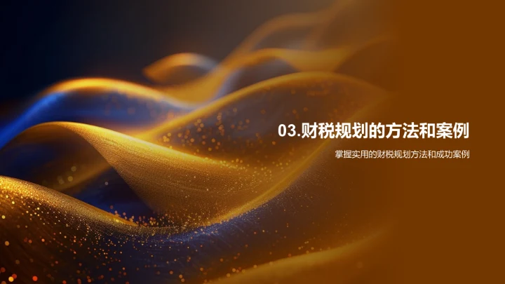 财税规划报告PPT模板