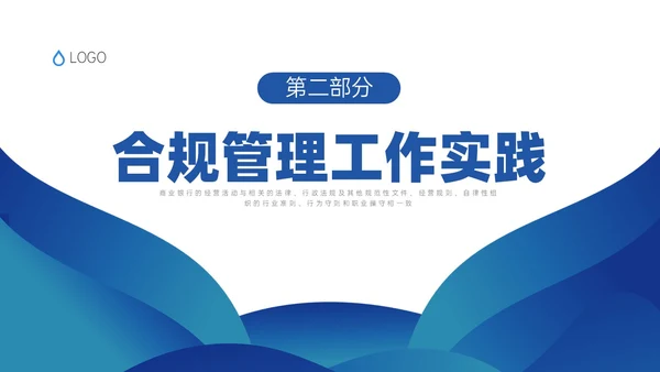 蓝色简约商务银行合规培训PPT课件