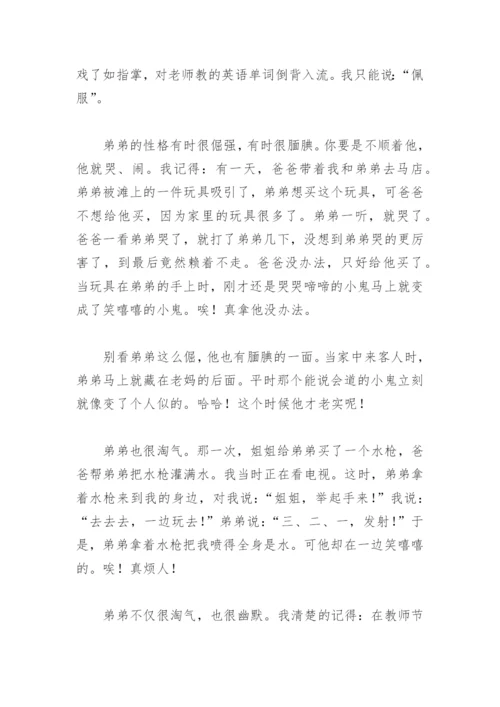 我的淘气弟弟作文(精选8篇).docx