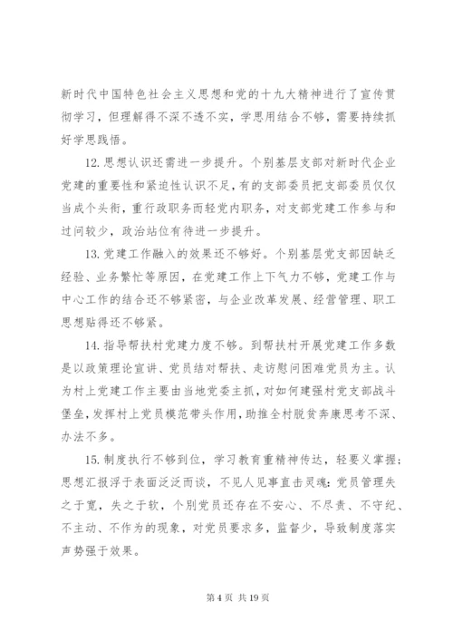 84条党建述职评议会领导点评问题.docx