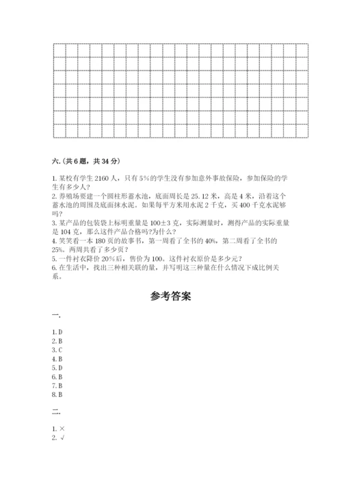 小学毕业班数学检测题及答案【易错题】.docx