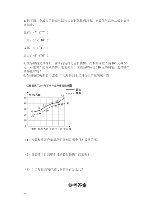 青岛版六年级数学下学期期末测试题及完整答案【网校专用】.docx