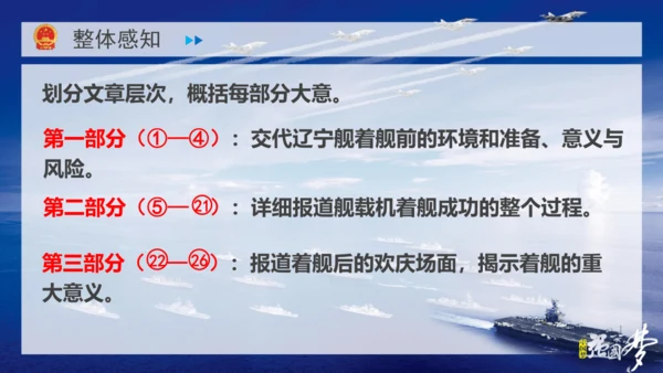 4 一着惊海天——目击我国航母舰载战斗机首架次成功着舰 课件（共37张PPT）