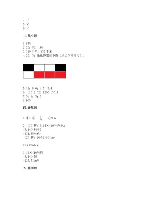 人教版六年级上册数学期末检测卷带答案（b卷）.docx