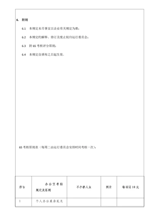 标准版办公室六S管理制度模板最适合办公室的六S制度.docx