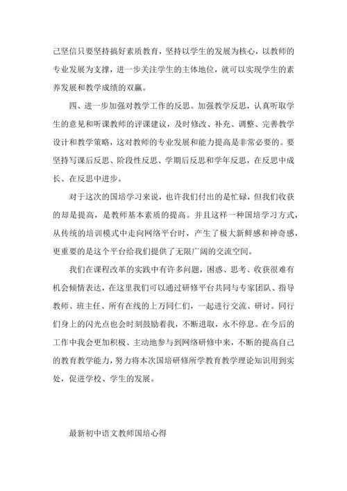 初中语文教师国培心得.docx