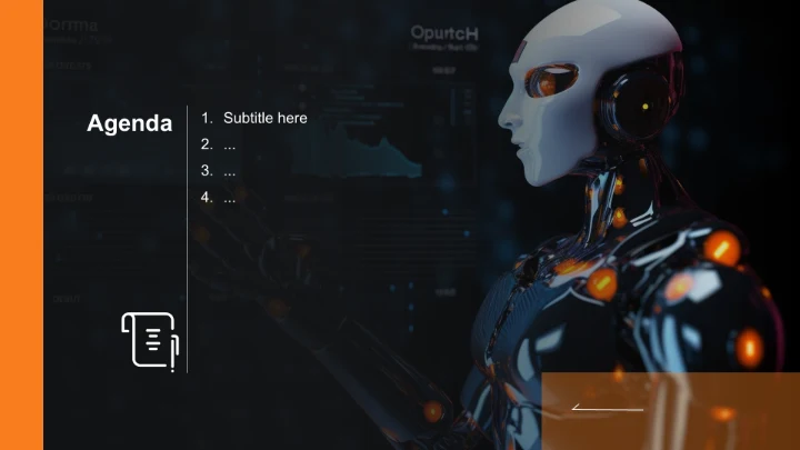 橙色科技风IT互联行业人工智能研究报告PPT主题