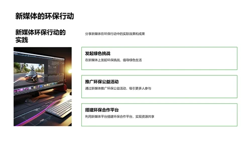 新媒体助力环保PPT模板