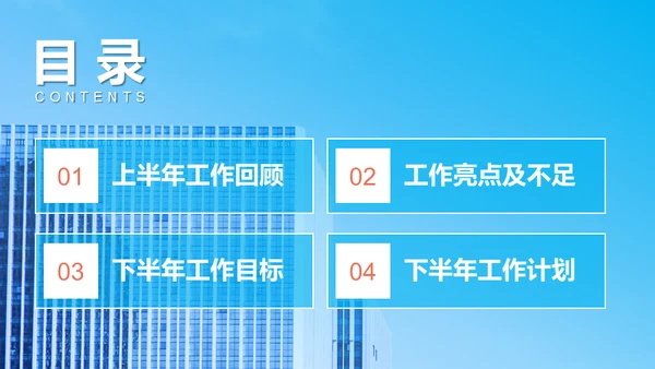 城市背景商业建设工作总结通用PPT模板