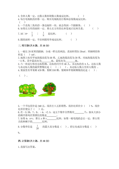 小升初数学期末测试卷附完整答案（名校卷）