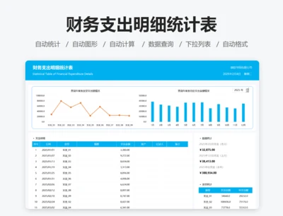 财务支出明细统计表