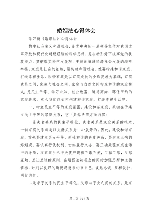 婚姻法心得体会 (3).docx