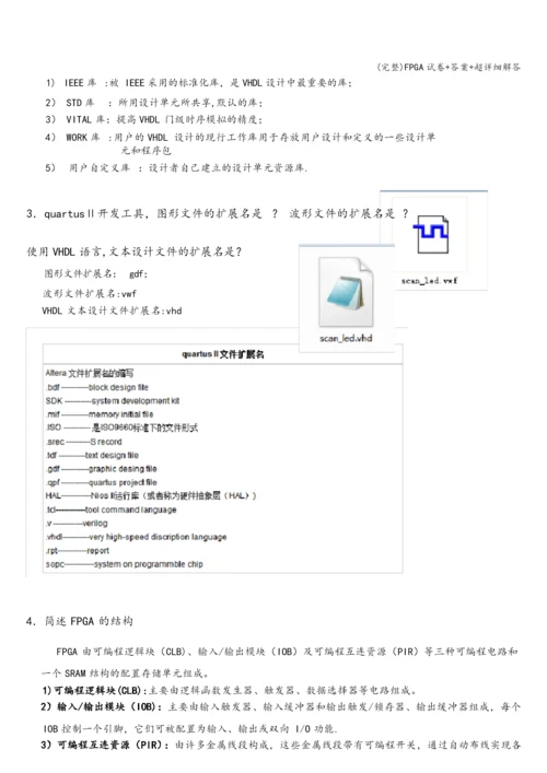 (完整)FPGA试卷+答案+超详细解答.docx