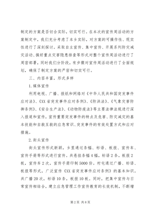 乡镇应急宣传活动总结.docx