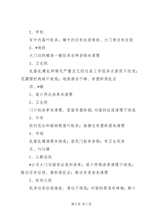 城乡清洁工程工作督查情况汇报.docx