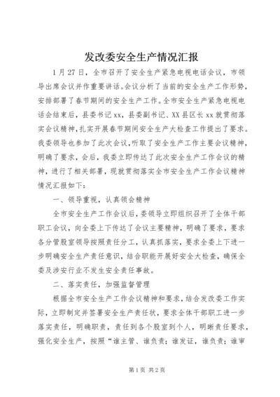 发改委安全生产情况汇报.docx
