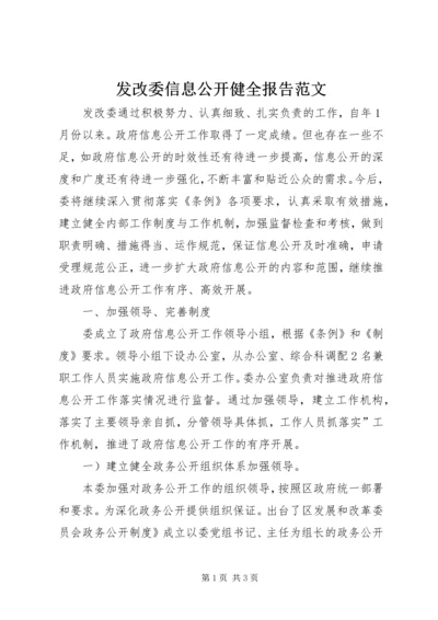 发改委信息公开健全报告范文.docx