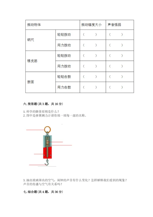 教科版四年级上册科学期末测试卷含答案【最新】.docx