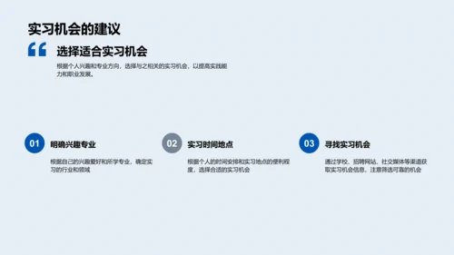 实习经验交流PPT模板