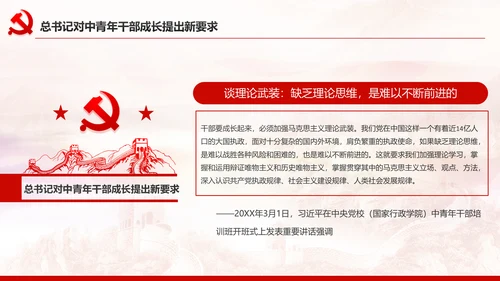 中青年干部培训班开班式上重要讲话PPT模板