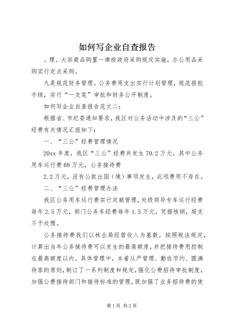 如何写企业自查报告.docx