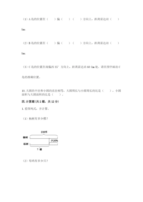 人教版六年级上册数学期末测试卷含答案（突破训练）.docx