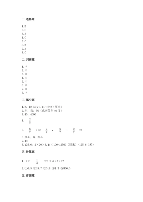 小学数学六年级上册期末卷附参考答案（轻巧夺冠）.docx