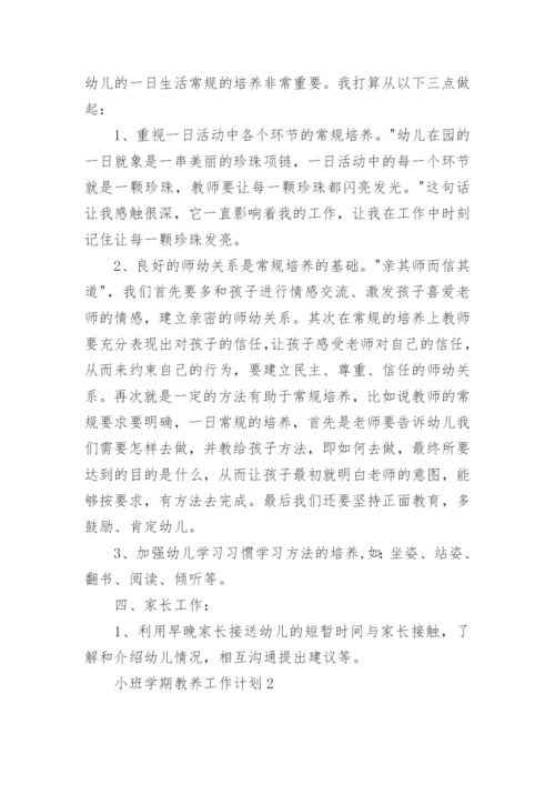 小班学期教养工作计划.docx