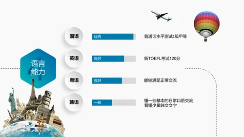 简约商务风个人求职竞聘简历通用PPT模板