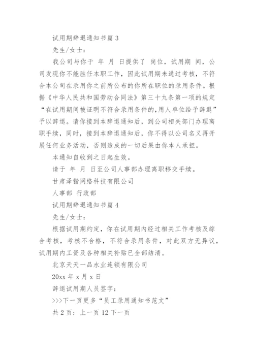 试用期员工辞退通知书范文_试用期不合格辞退通知书.docx