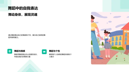 小学舞蹈课学习PPT模板