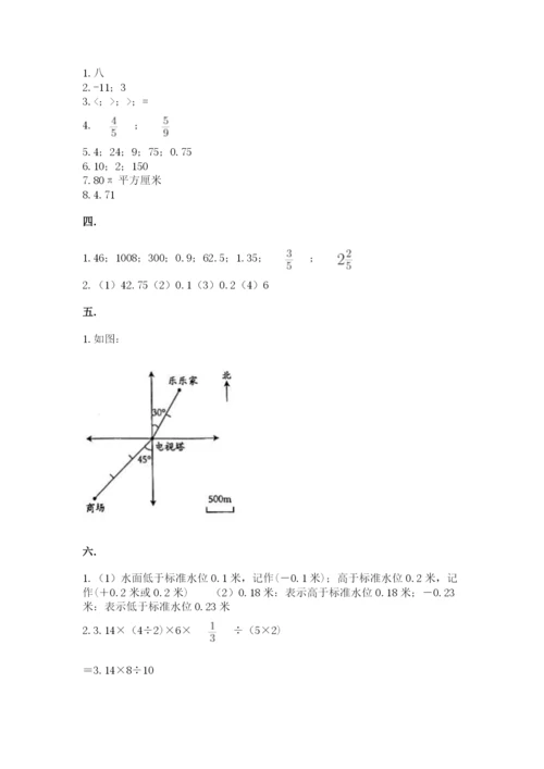 小学六年级升初中模拟试卷及答案【历年真题】.docx