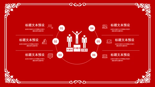 红色狗年剪纸风年终总结通用PPT模板