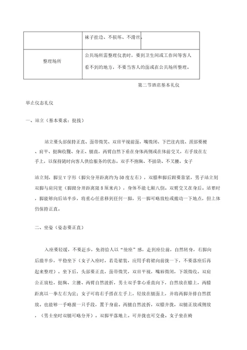 酒店礼仪培训全集