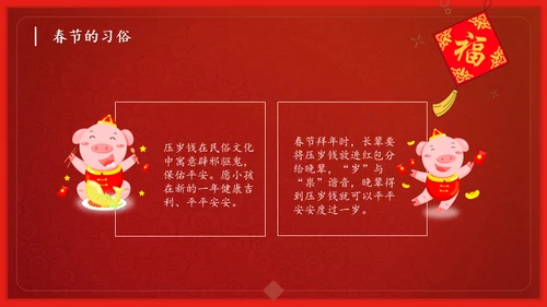 恭贺新春过年习俗春节舞狮活动通用PPT模板