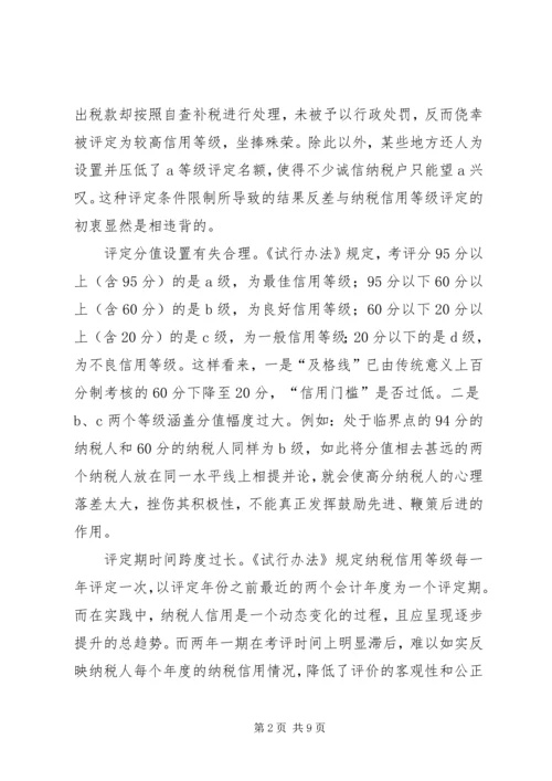 关于企业纳税信用管理的探讨与思考 (3).docx