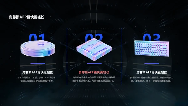 蓝黑科技风数码产品介绍